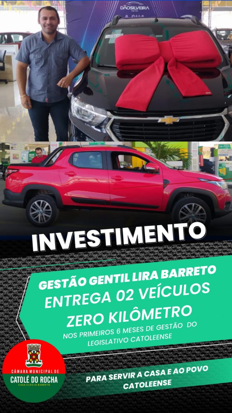 Leia mais sobre o artigo Presidente da Câmara Municipal Dr Gentil Barreto adquiriu dois novos veículos para os trabalhos do Legislativo que irá atender a população
