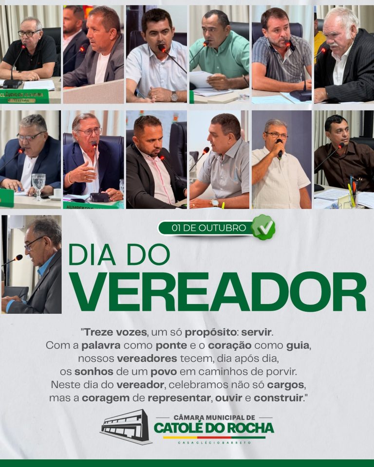 Leia mais sobre o artigo Câmara Municipal de Catolé do Rocha homenageia o Dia do Vereador e destaca a importância do papel legislativo