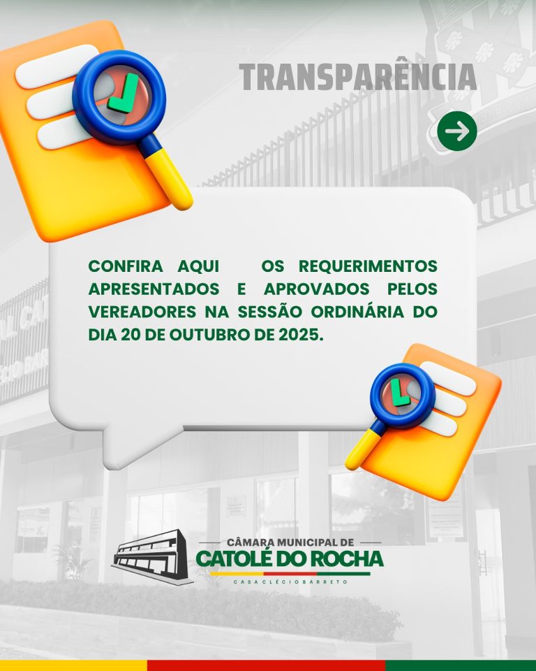 Leia mais sobre o artigo Câmara de Catolé do Rocha debate projetos e requerimentos voltados à segurança, lazer, infraestrutura e valorização comunitária