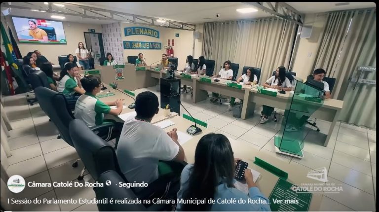 Leia mais sobre o artigo I Sessão do Parlamento Estudantil é realizada na Câmara Municipal de Catolé do Rocha com participação de alunos do CEF Luzia Maia